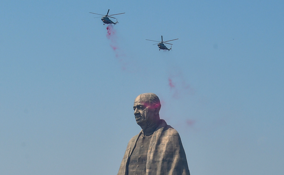 The function was marked by a flypast by Air Force planes and helicopters and a cultural show. In his speech, Modi stressed that the statue would generate immense employment opportunities for the local tribals living near the dam in Narmada district. PTI The function was marked by a flypast by Air Force planes and helicopters and a cultural show. In his speech, Modi stressed that the statue would generate immense employment opportunities for the local tribals living near the dam in Narmada district. PTI